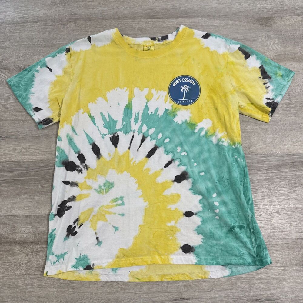 Jamaica Shirt Just Chillin Tropix Men’s 2XL Tie Dye Cotton Island Souvenir
